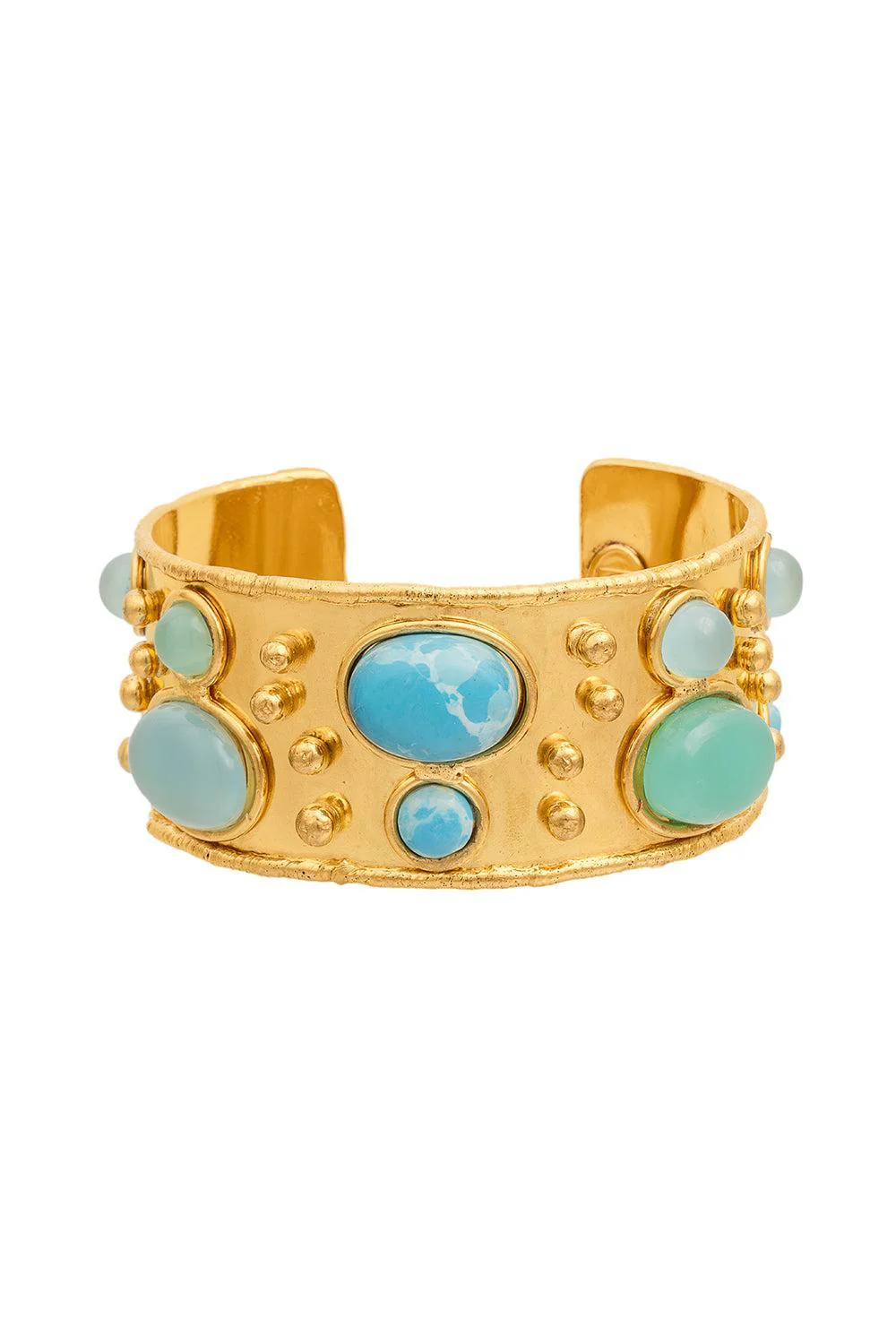 Larimar Byzantine Cuff Bracelet