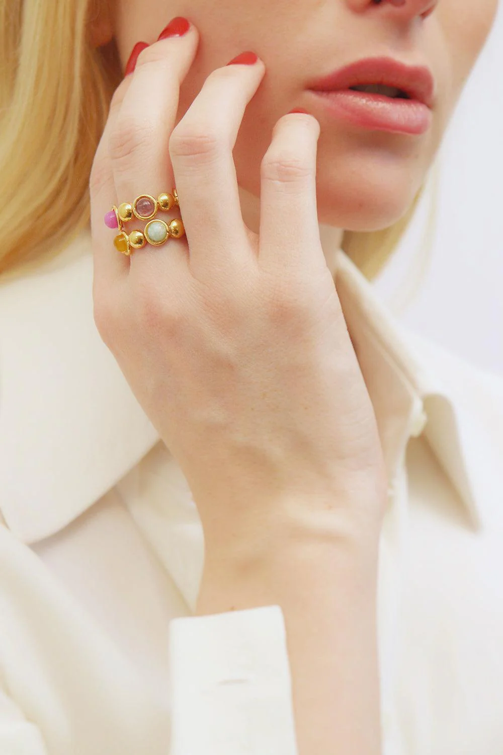 Orange Dots Double Ring - Image 2