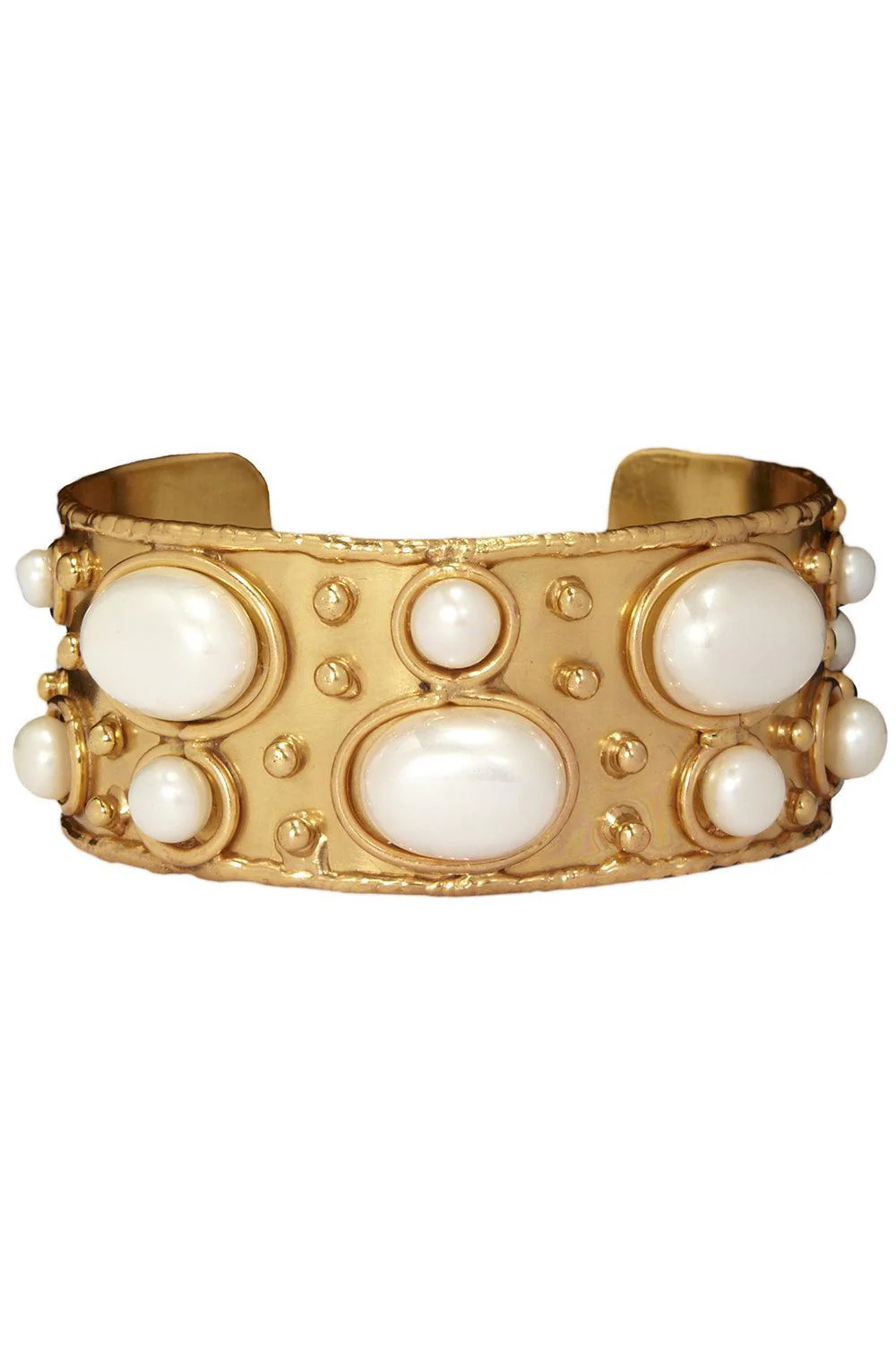 Pearl Byzantine Cuff Bracelet