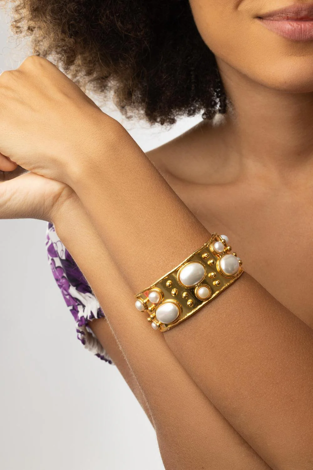 Pearl Byzantine Cuff Bracelet - Image 3