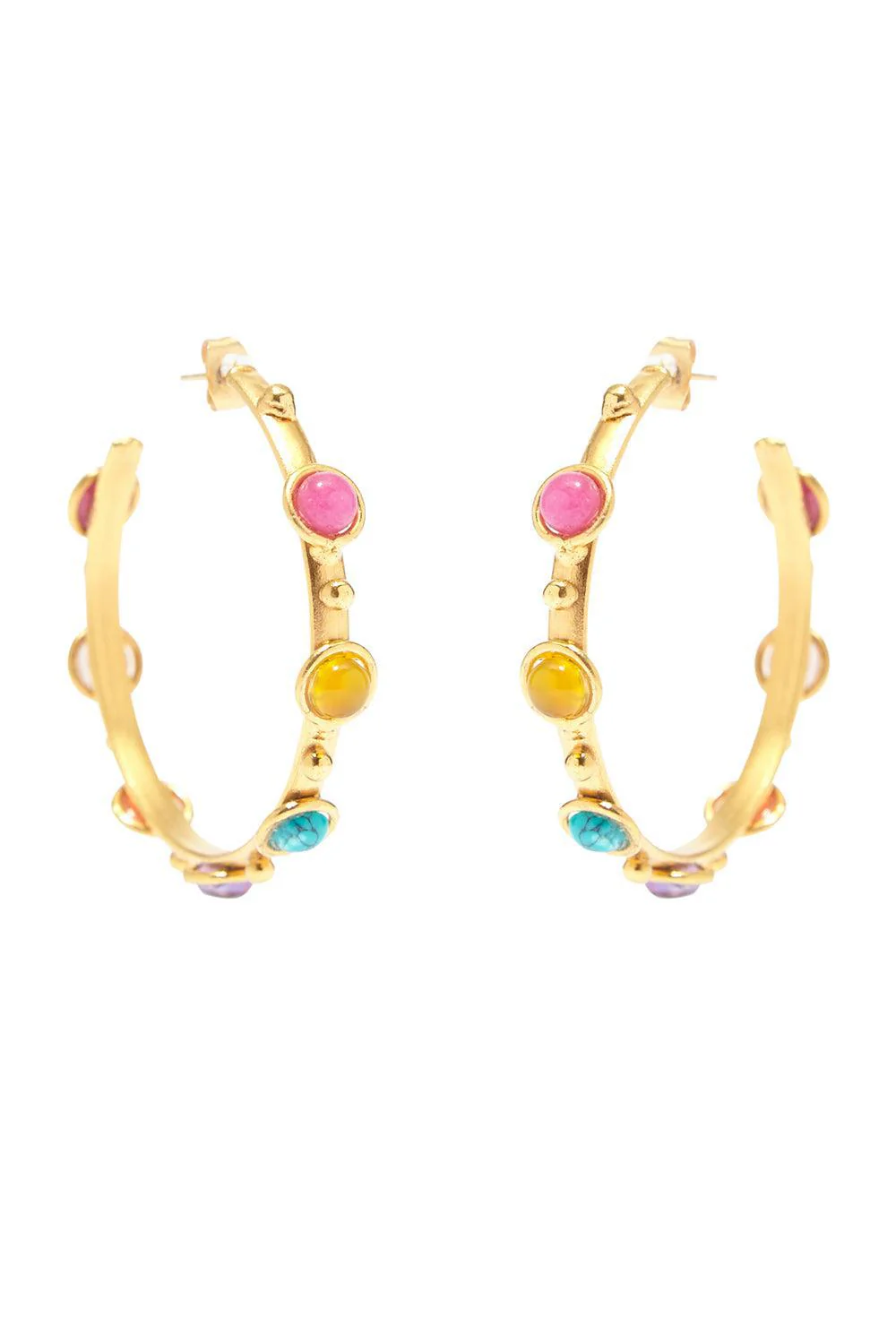 Multicolor Petite Candy Hoop Earrings