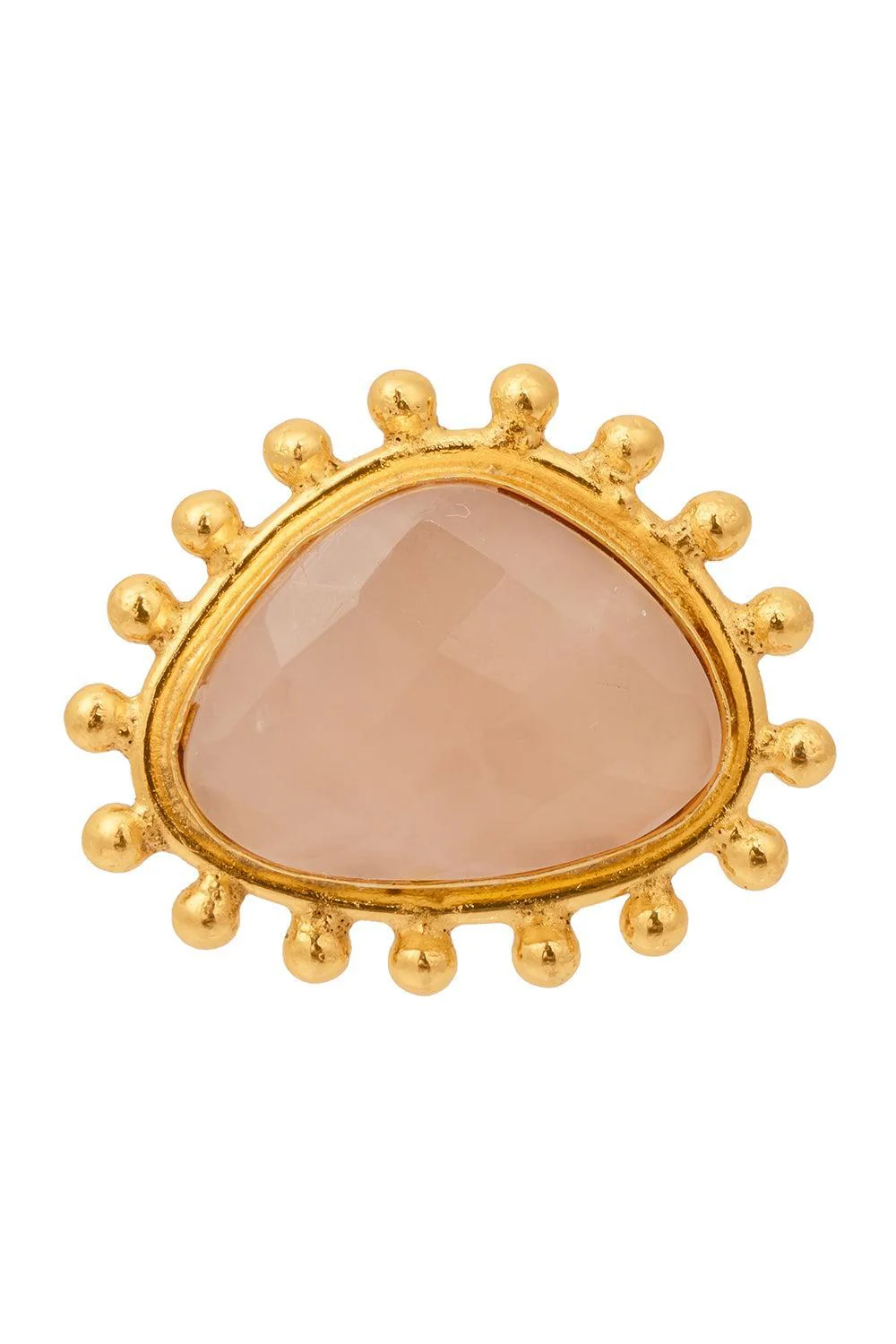 Pink Quartz Dot Ring