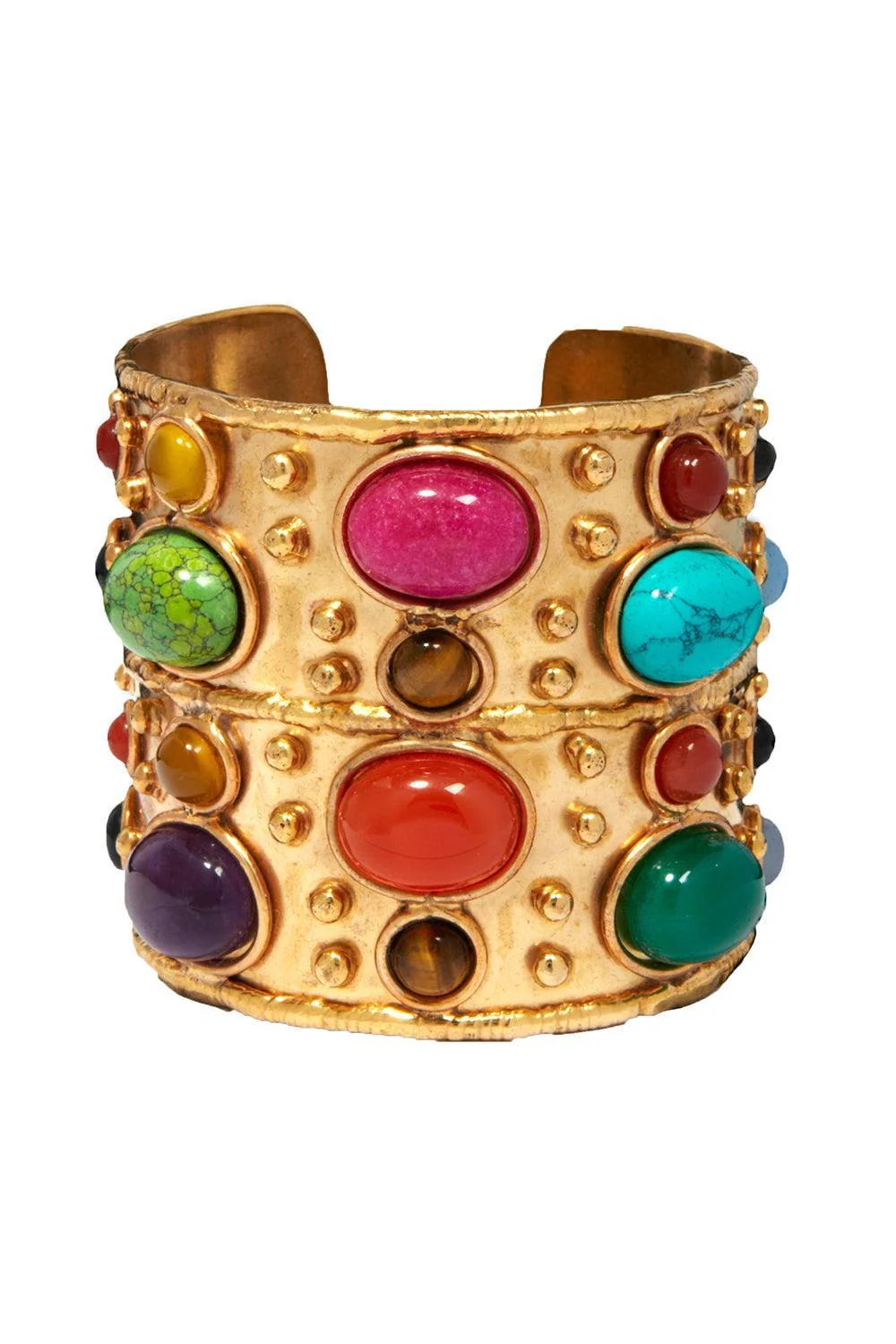 Turquoise Amethyst Byzance Cuff Bracelet