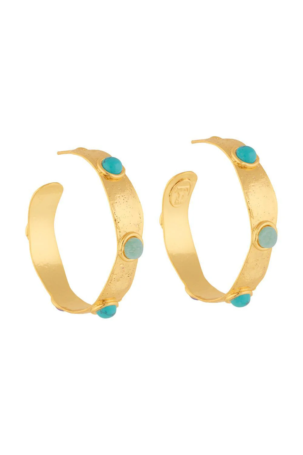 Turquoise Bianca Hoop Earrings