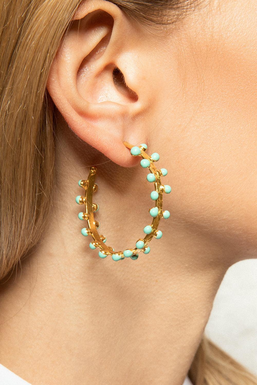 Turquoise Gipsy Earrings - Image 2
