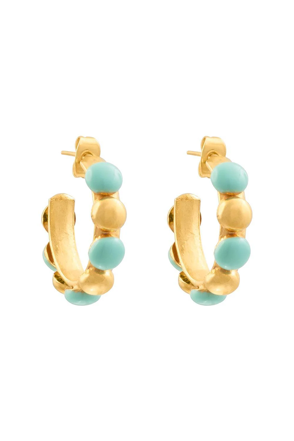 Turquoise Mini Creole Earrings