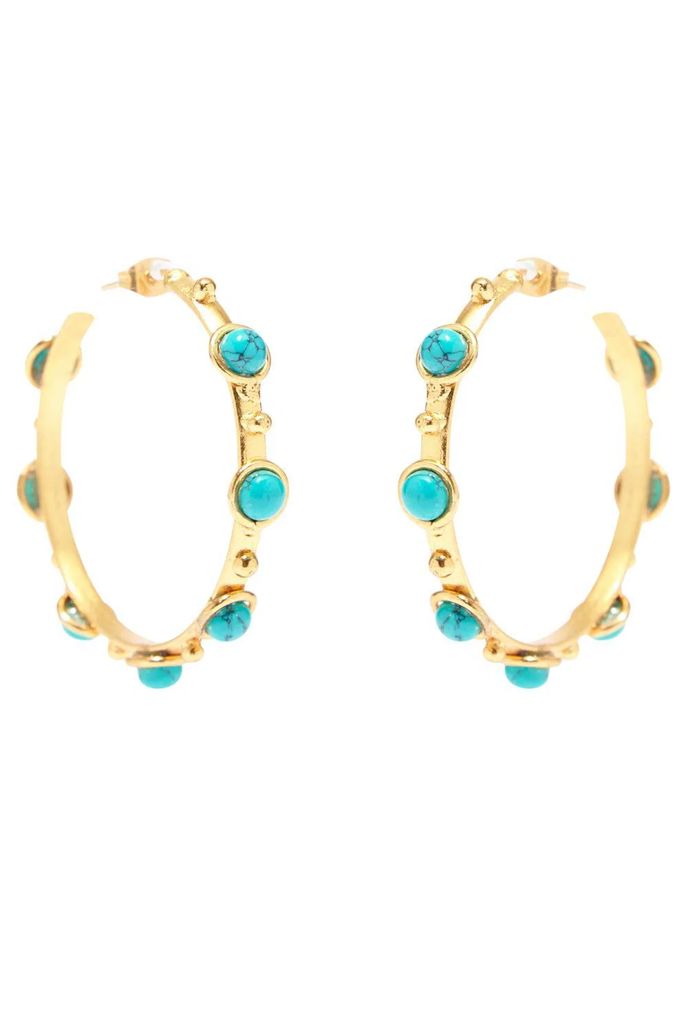 Turquoise Petite Candy Hoop Earrings