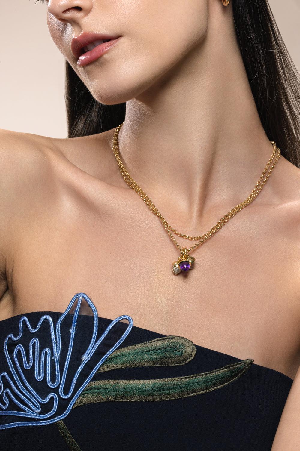 Amethyst Mikado Flamenco Pendant - Image 2