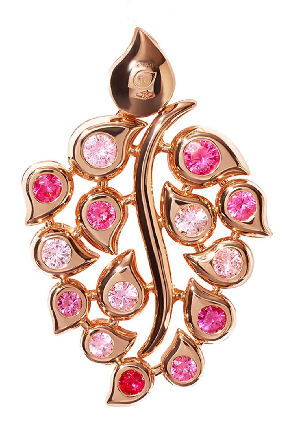 Blush Snowflake Classic Leaf Pendant