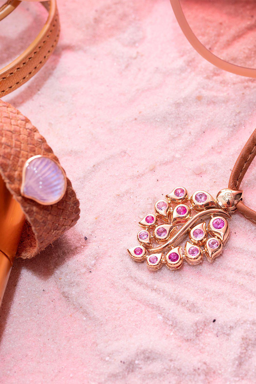 Blush Snowflake Classic Leaf Pendant - Image 3