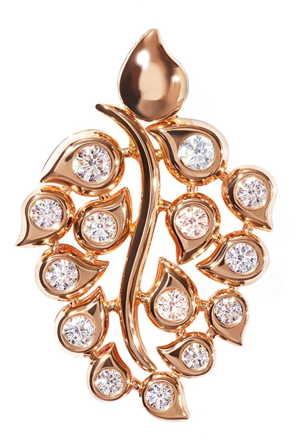 Blush Snowflake Classic Leaf Pendant - Image 9