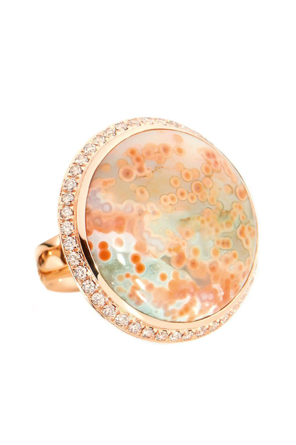 Champagne Diamond Ocean Jasper Large Ring