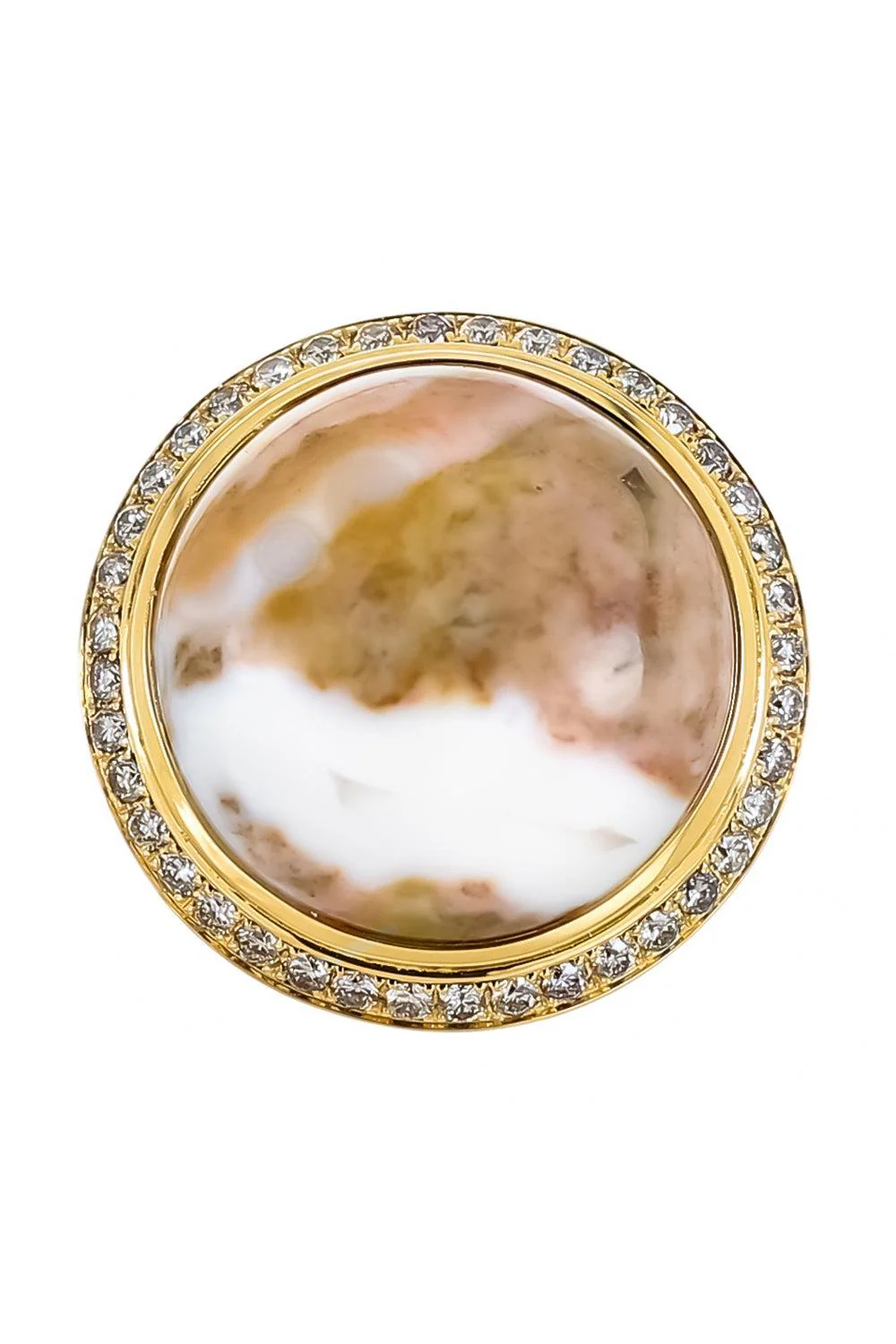 Champagne Diamond Ocean Jasper Small Ring