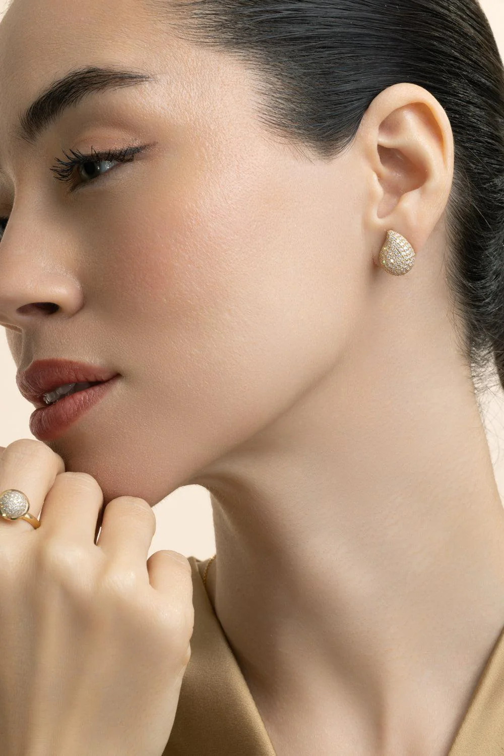 Diamond Large Signature Earrings - Image 2