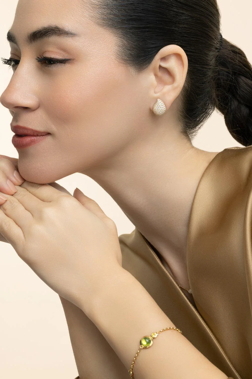 Diamond Large Signature Earrings - Image 3