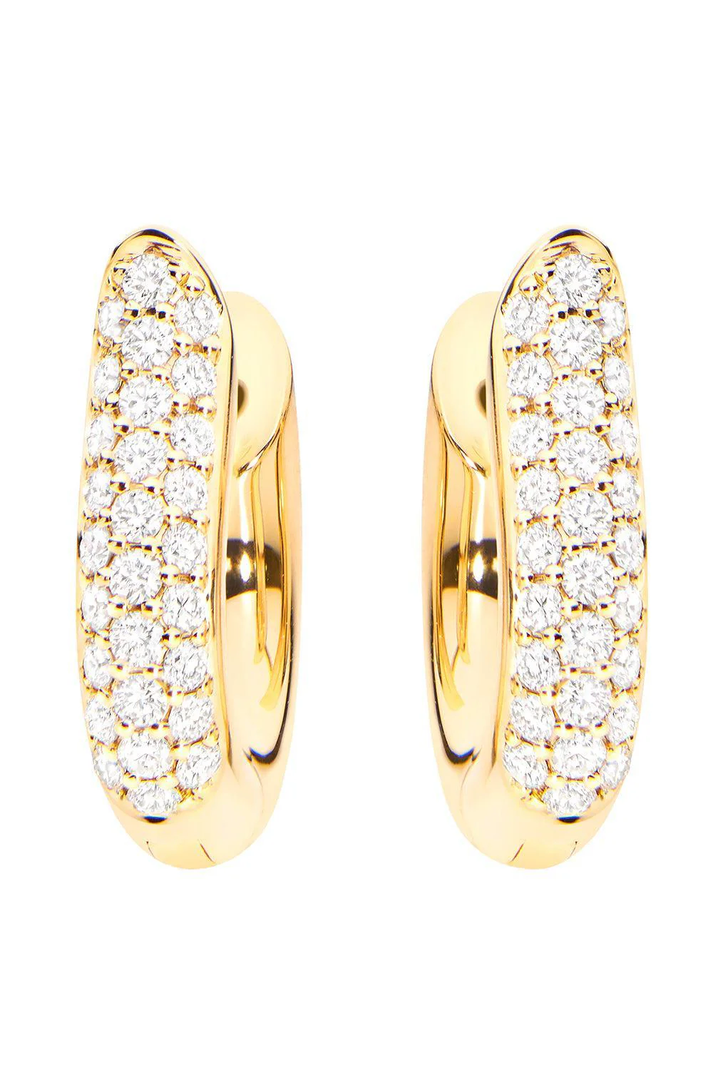 Diamond Medium Signature Drop Hoop Earrings