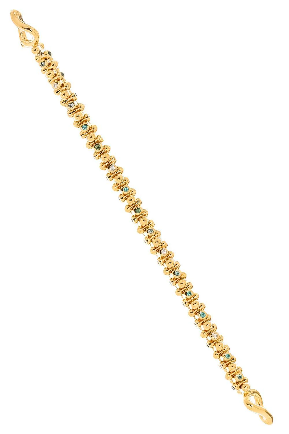 Diamond Paraiba Tourmaline Always Alternating Bracelet