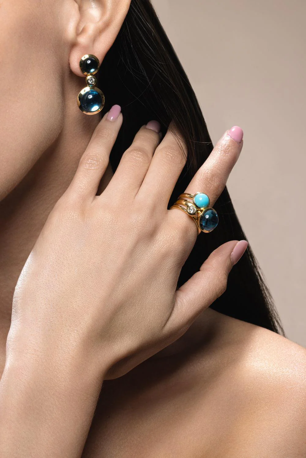 Diamond Solitaire Bouton Ring - Image 4