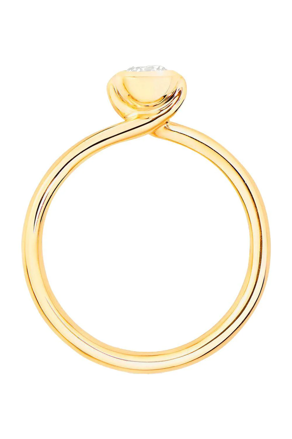 Diamond Solitaire Bouton Ring - Image 5