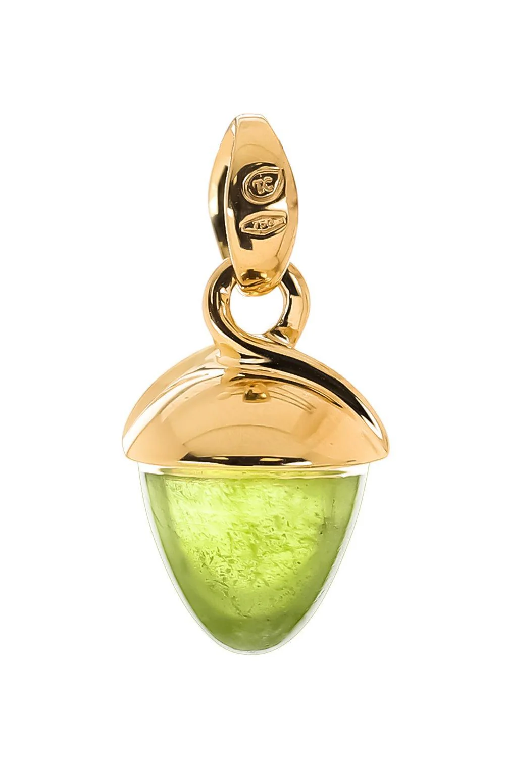 Green tourmaline Mikado Pendant