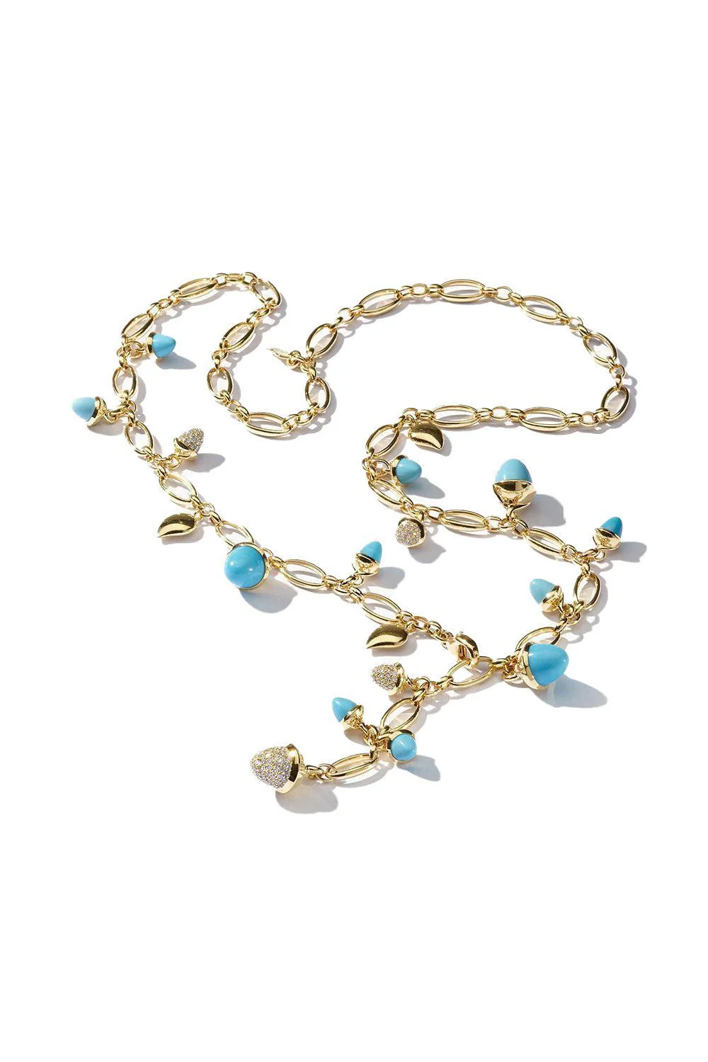 Turquoise Diamond Mikado Necklace