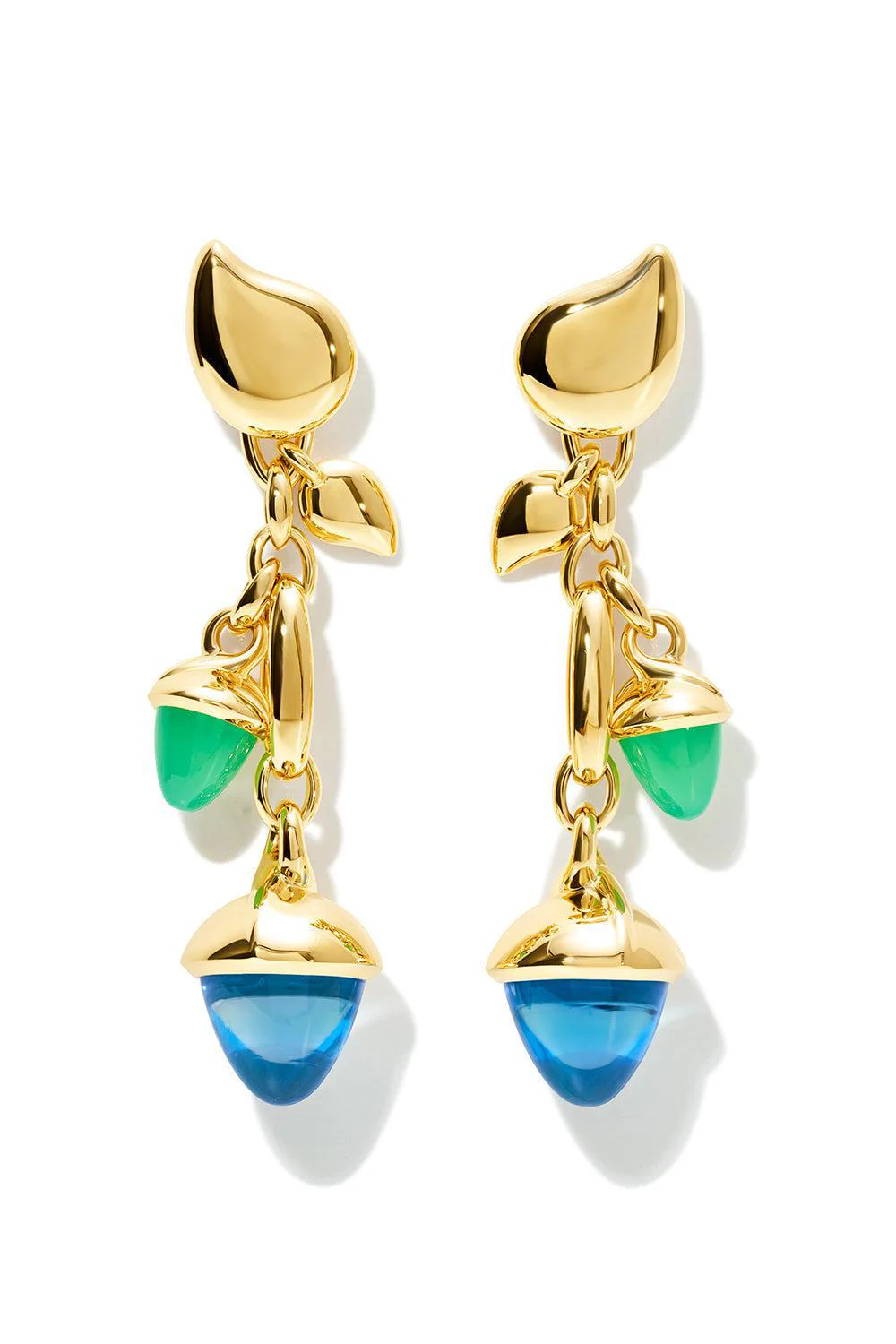 Lagoon Two Acorn Mikado Earrings