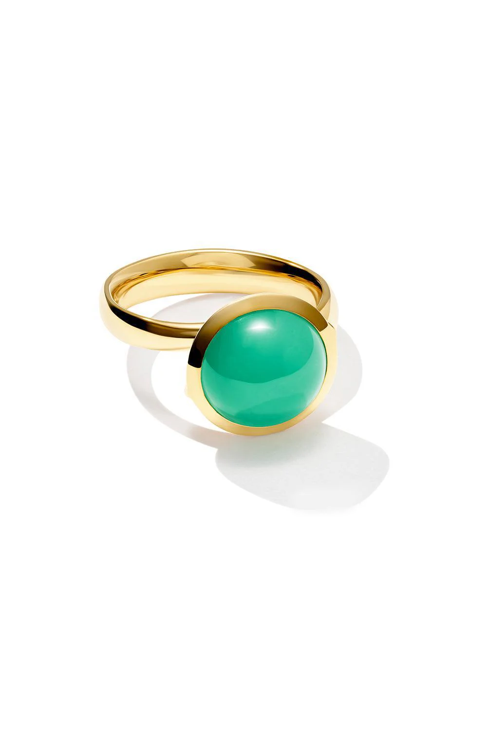 Large Bouton Chrysoprase Ring