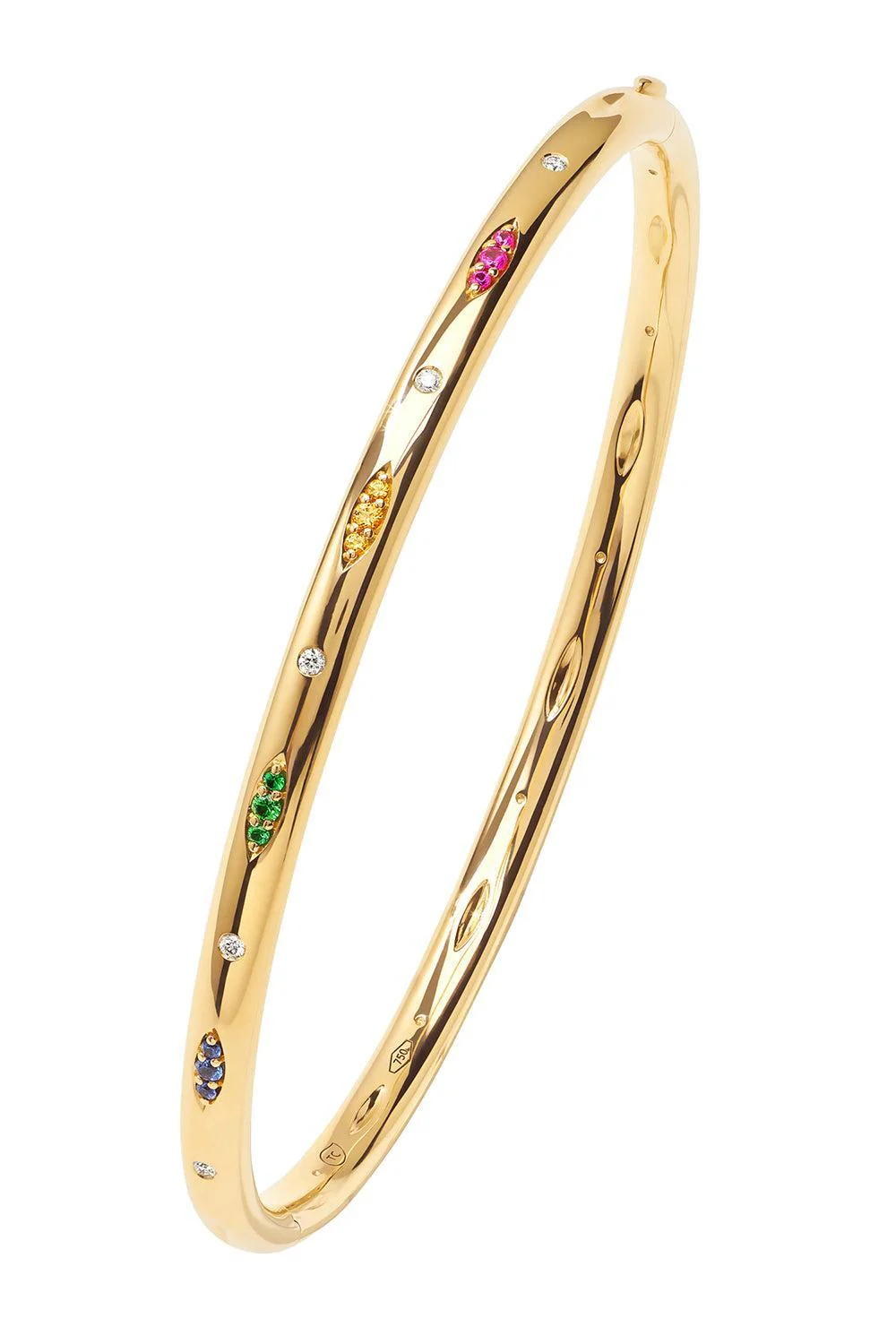Sapphire Candy Pave Gypsy Bangle Bracelet