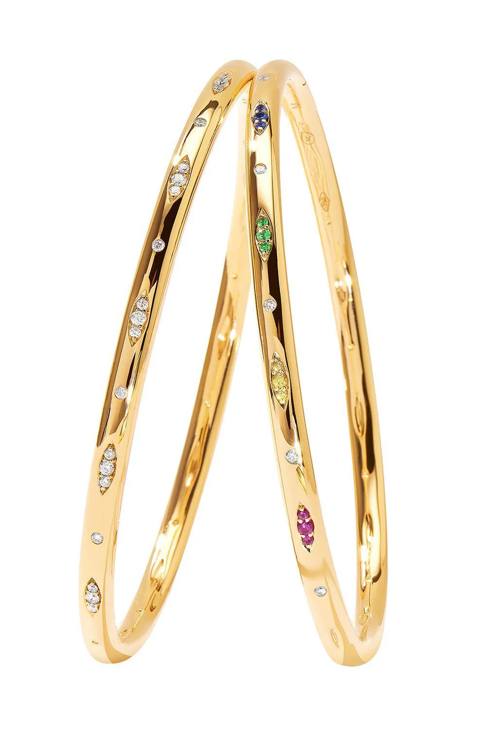 Sapphire Candy Pave Gypsy Bangle Bracelet - Image 2