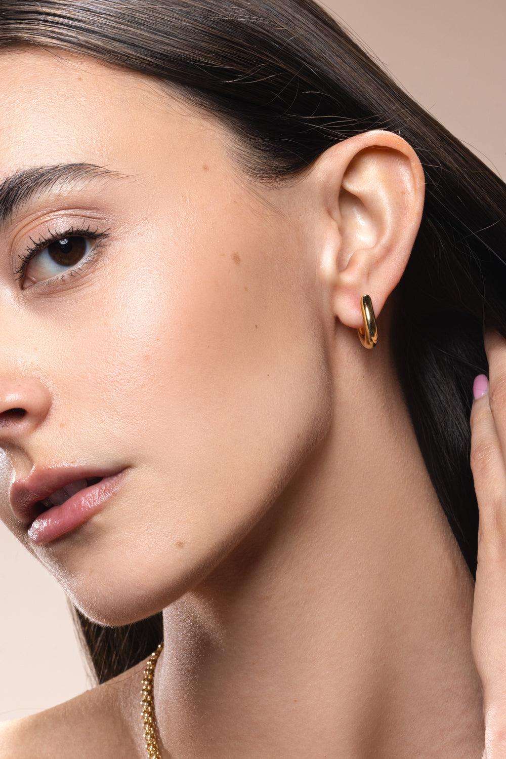 Signature Small Hoop Earrings - Image 2