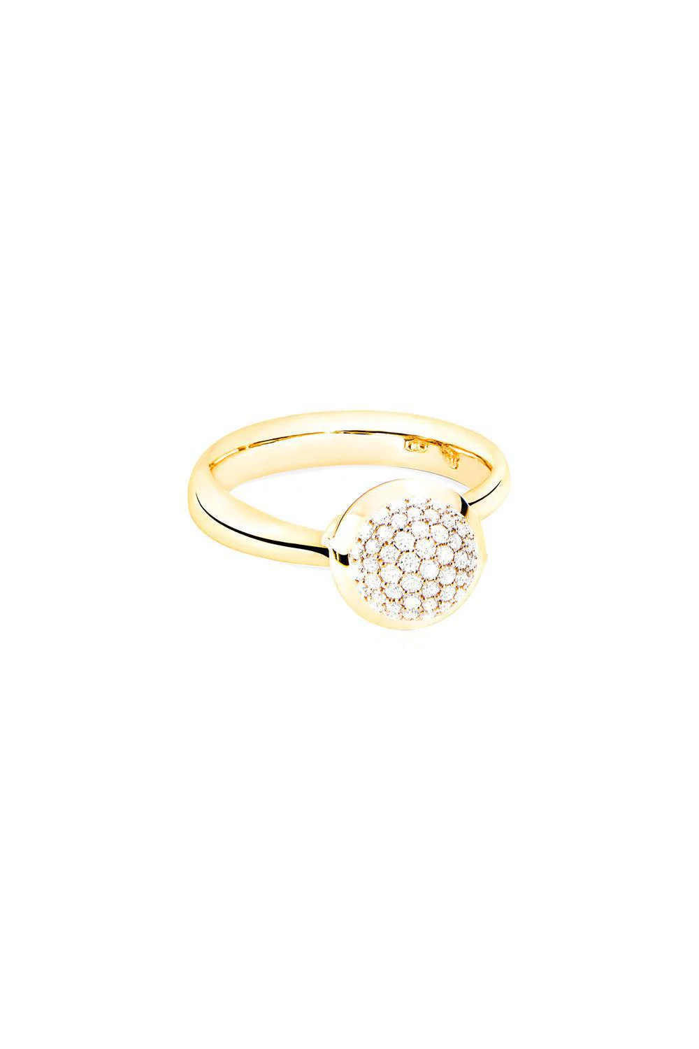 Small Diamond Pave Bouton Ring