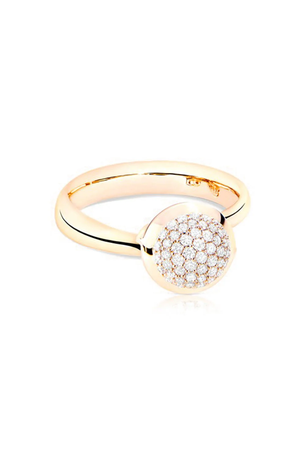 Small Pavé Diamond Bouton Ring