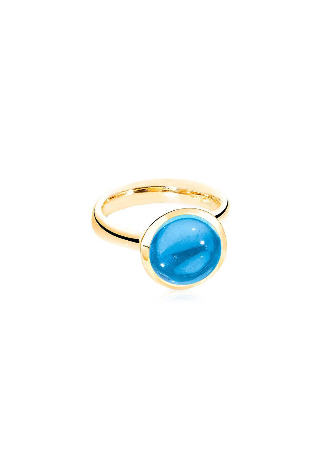 Large Swiss Topaz Bouton Ring