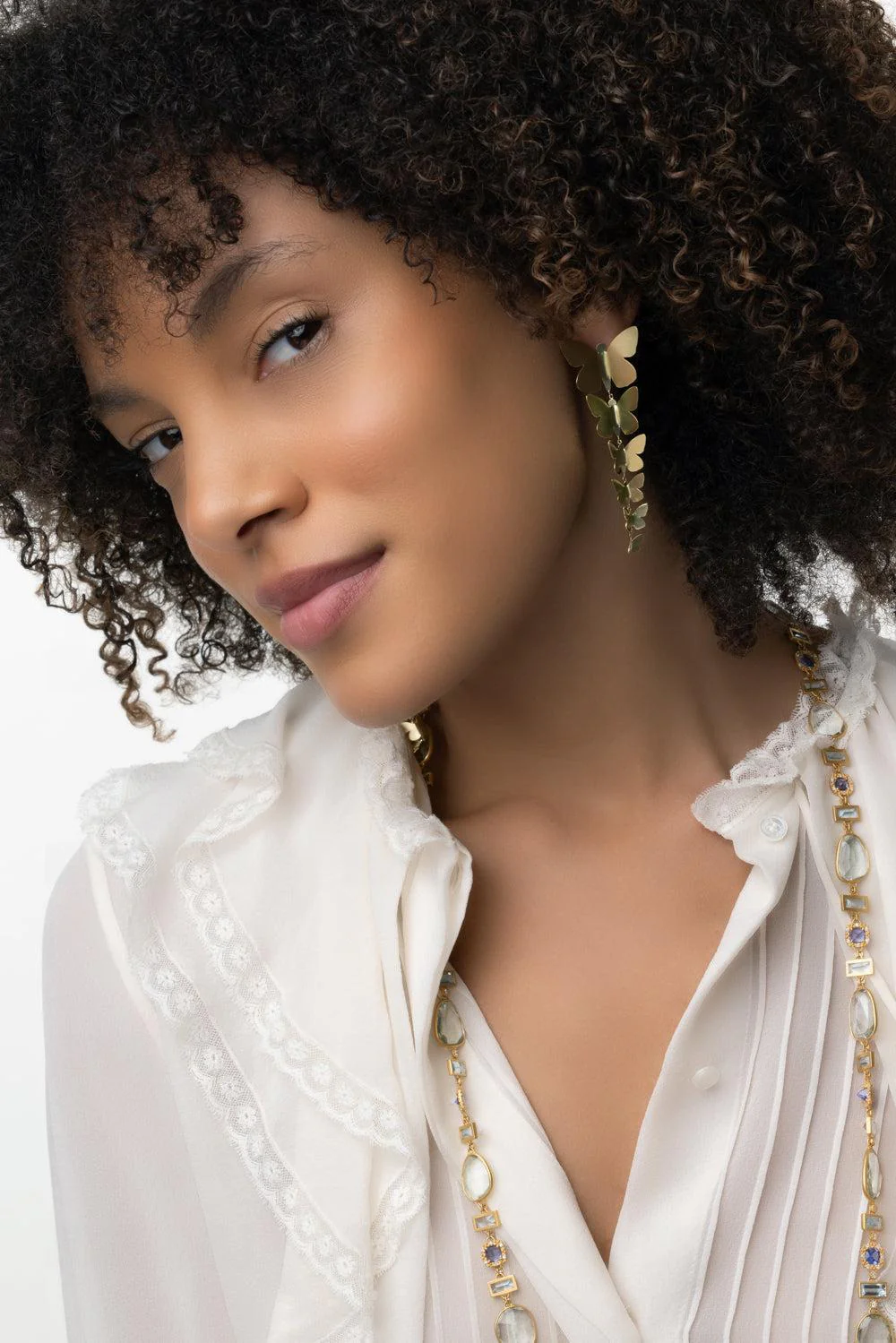 Cascading Butterfly Earrings - Image 3