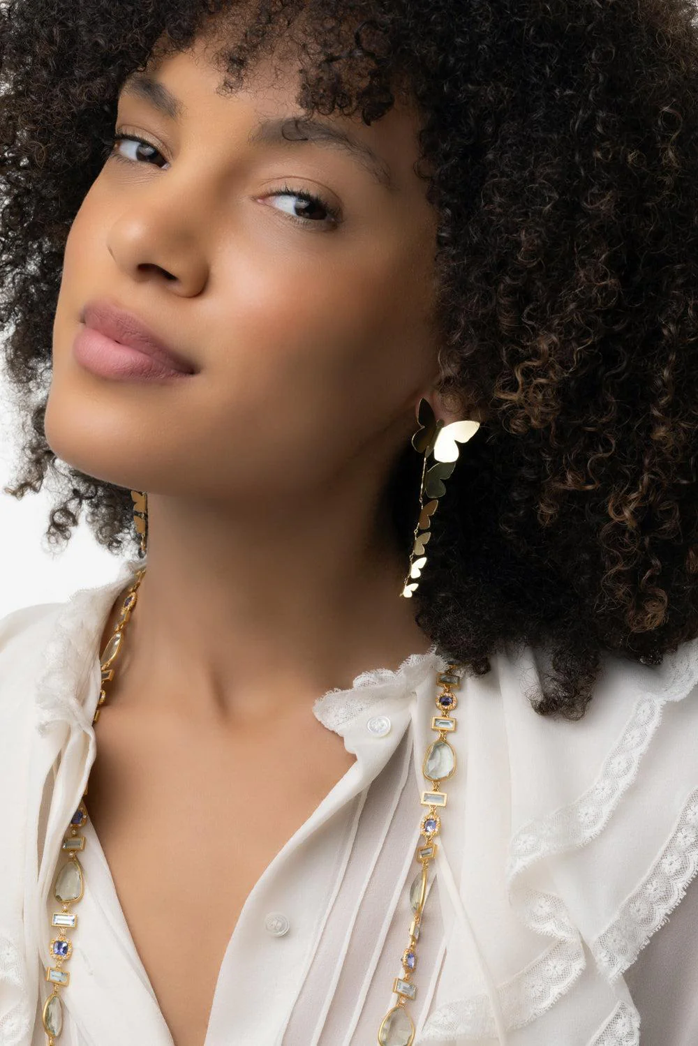 Cascading Butterfly Earrings - Image 4