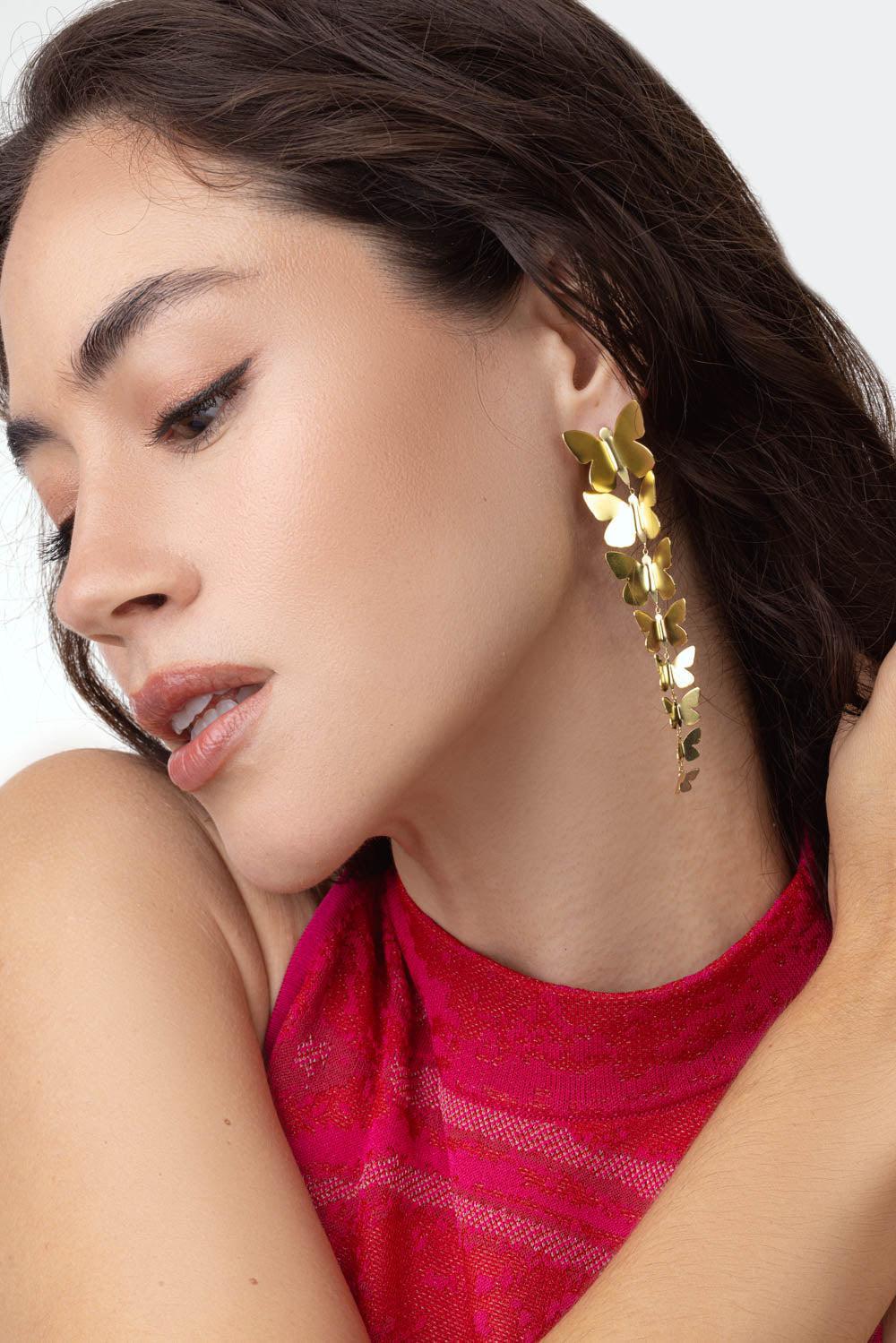 Cascading Butterfly Earrings - Image 5