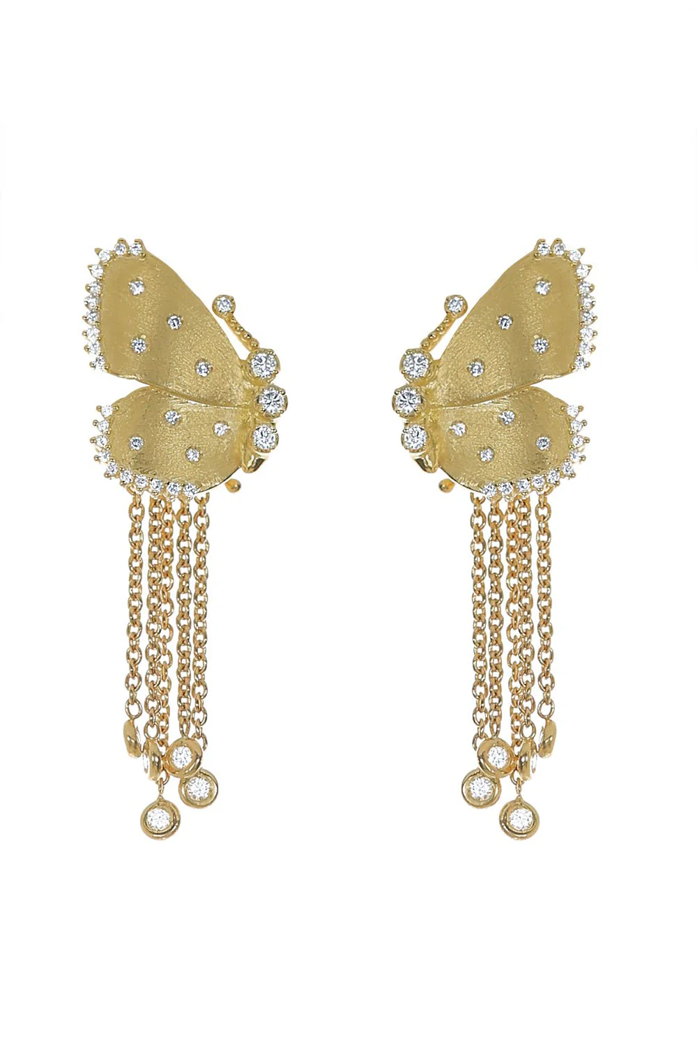 Diamond Butterfly Half Wing Earrings