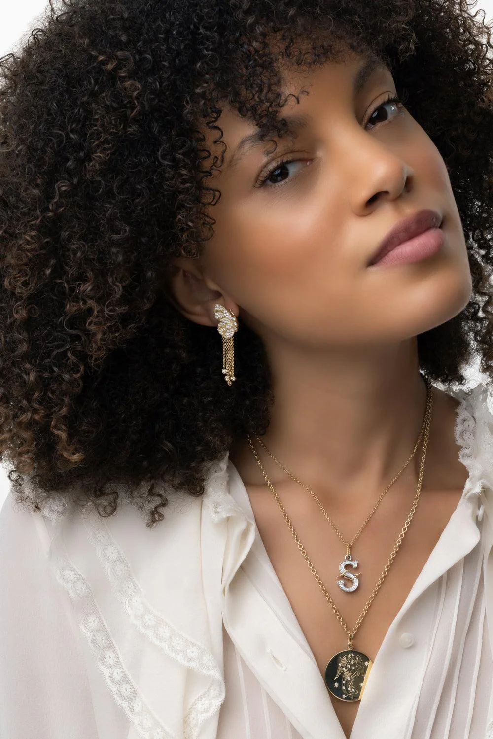 Diamond Butterfly Wing Earrings - Image 4