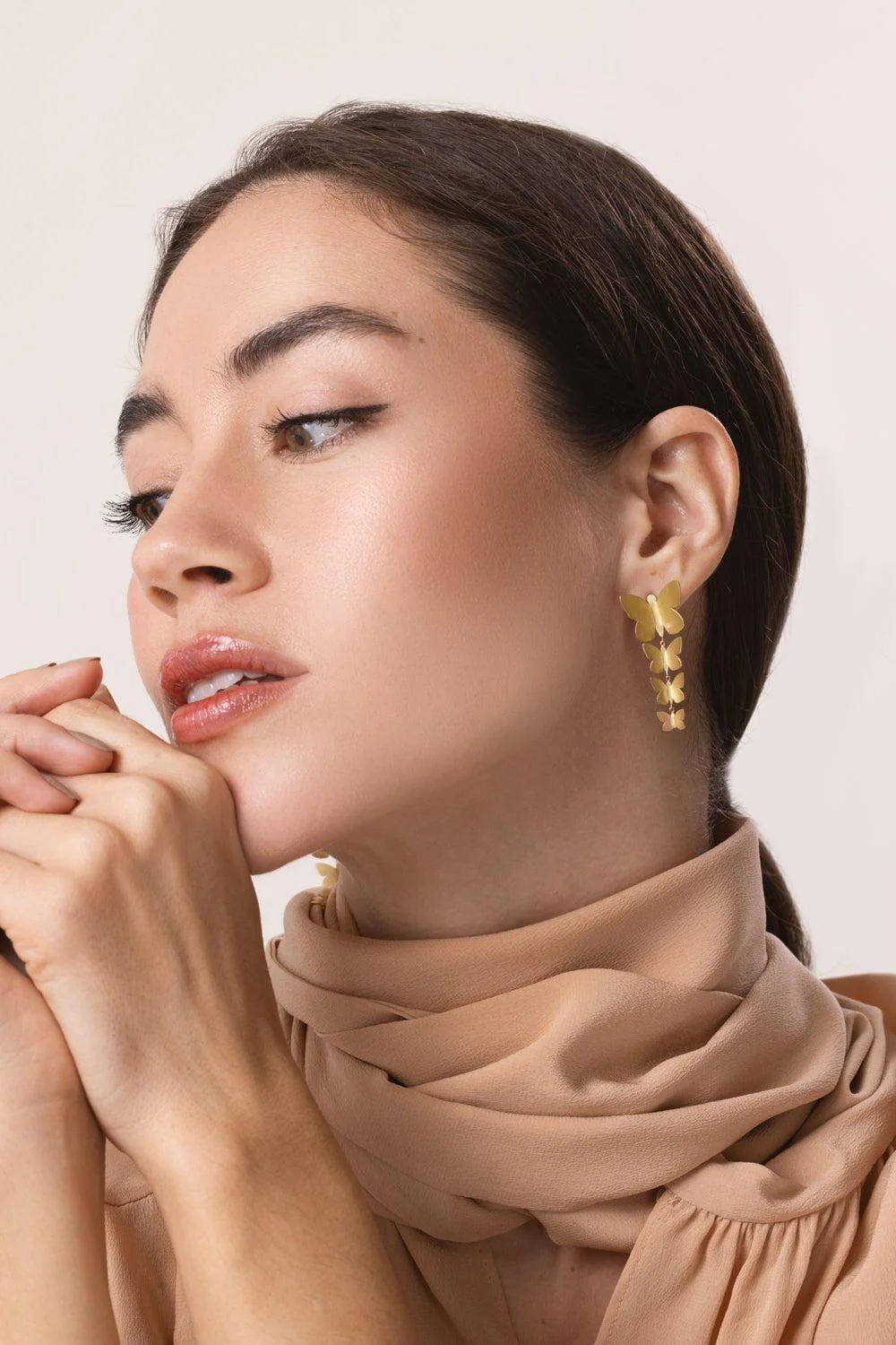 Four Cascading Butterfly Earrings - Image 4