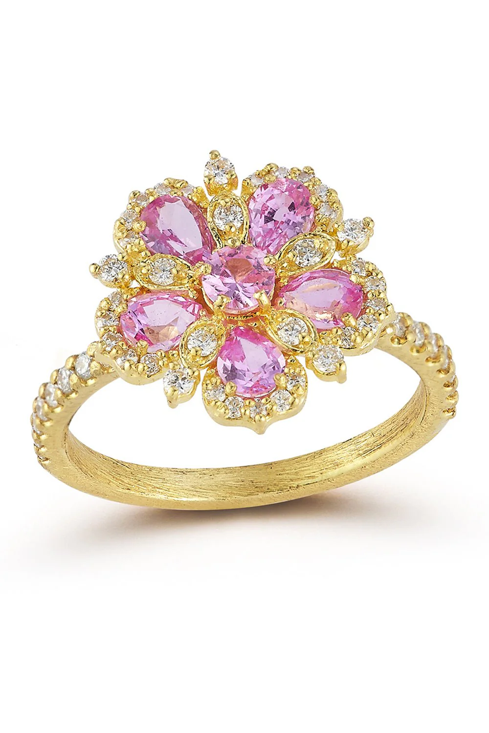 Jasmine Bloom Pink Sapphire Diamond Ring