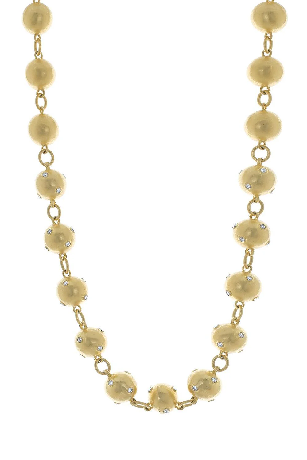Modern Etruscan Diamond Ball Chain