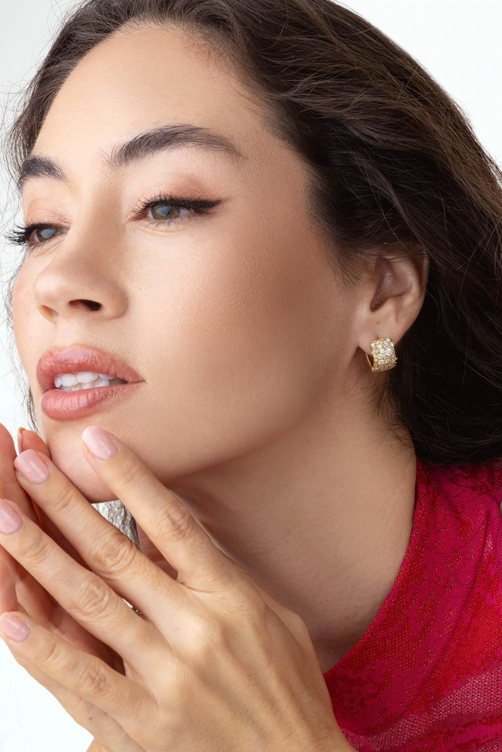 Modern Etruscan Diamond Earrings - Image 2