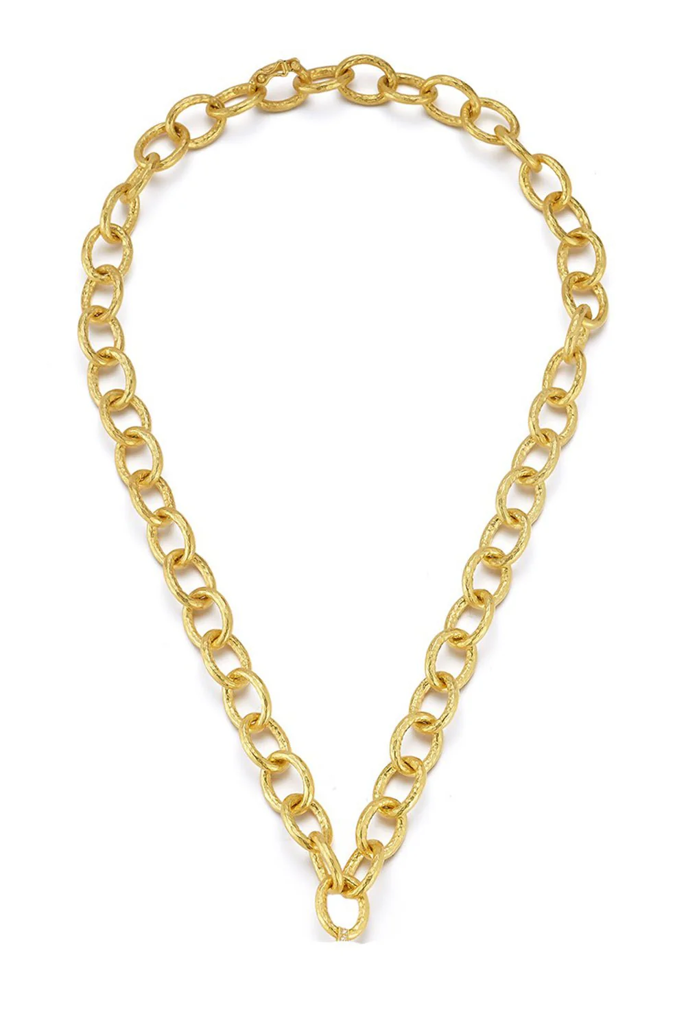 Modern Etruscan Textured Oval Link Chain