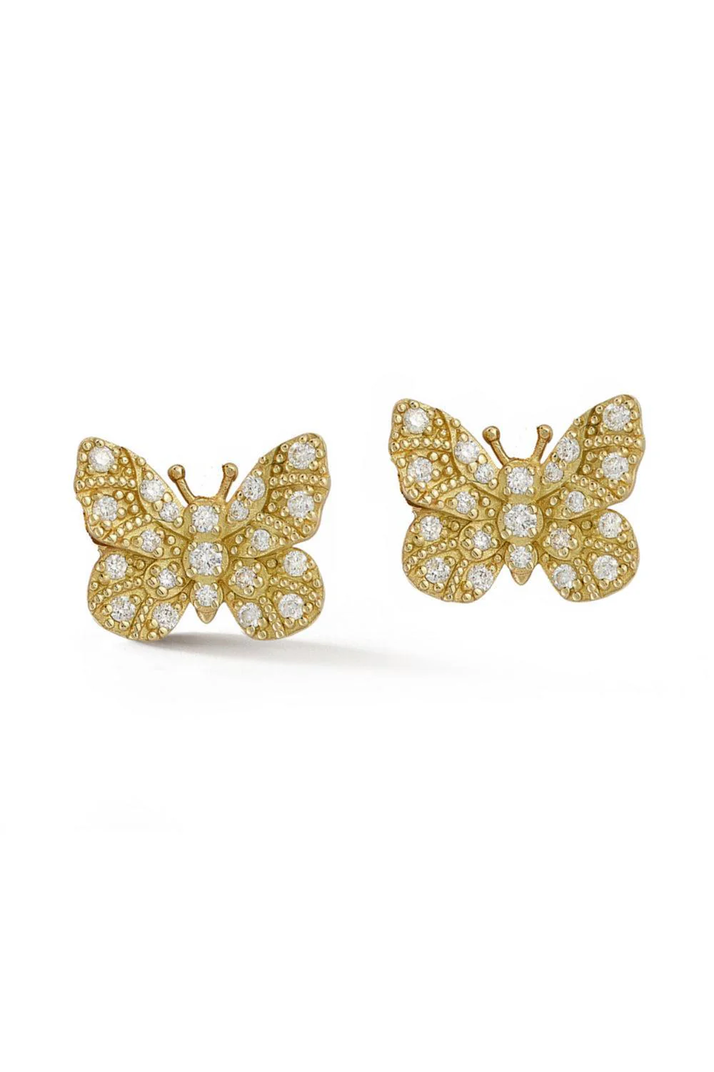 Petite Butterfly Diamond Stud Earrings