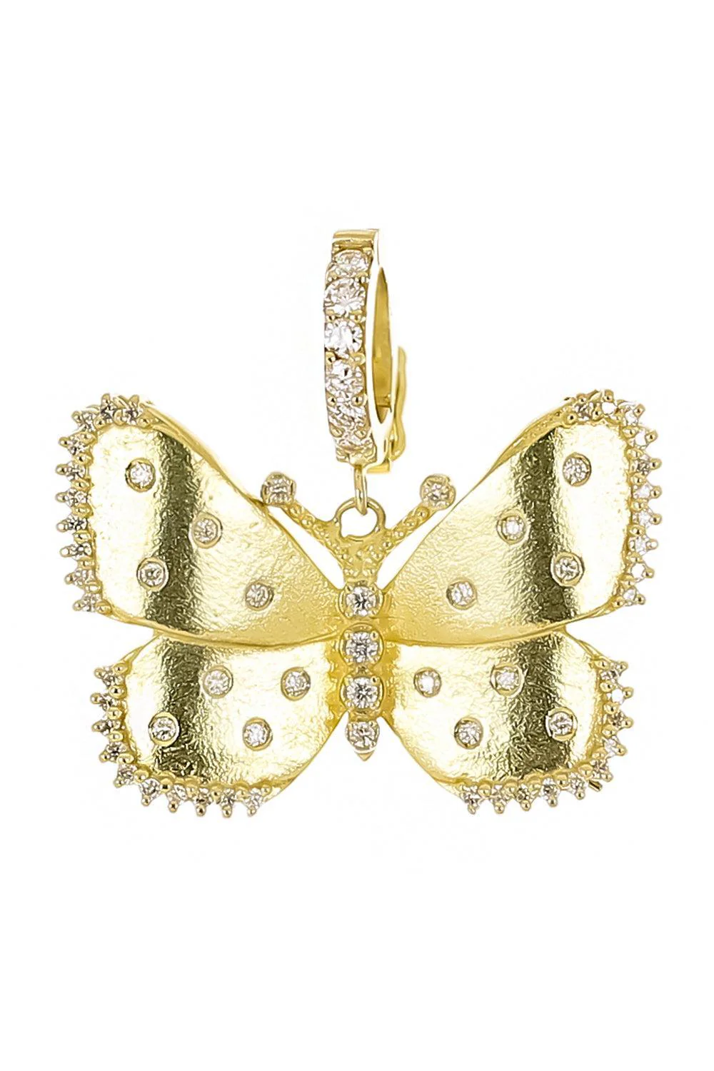 Scattered Diamond Kissing Butterfly Charm