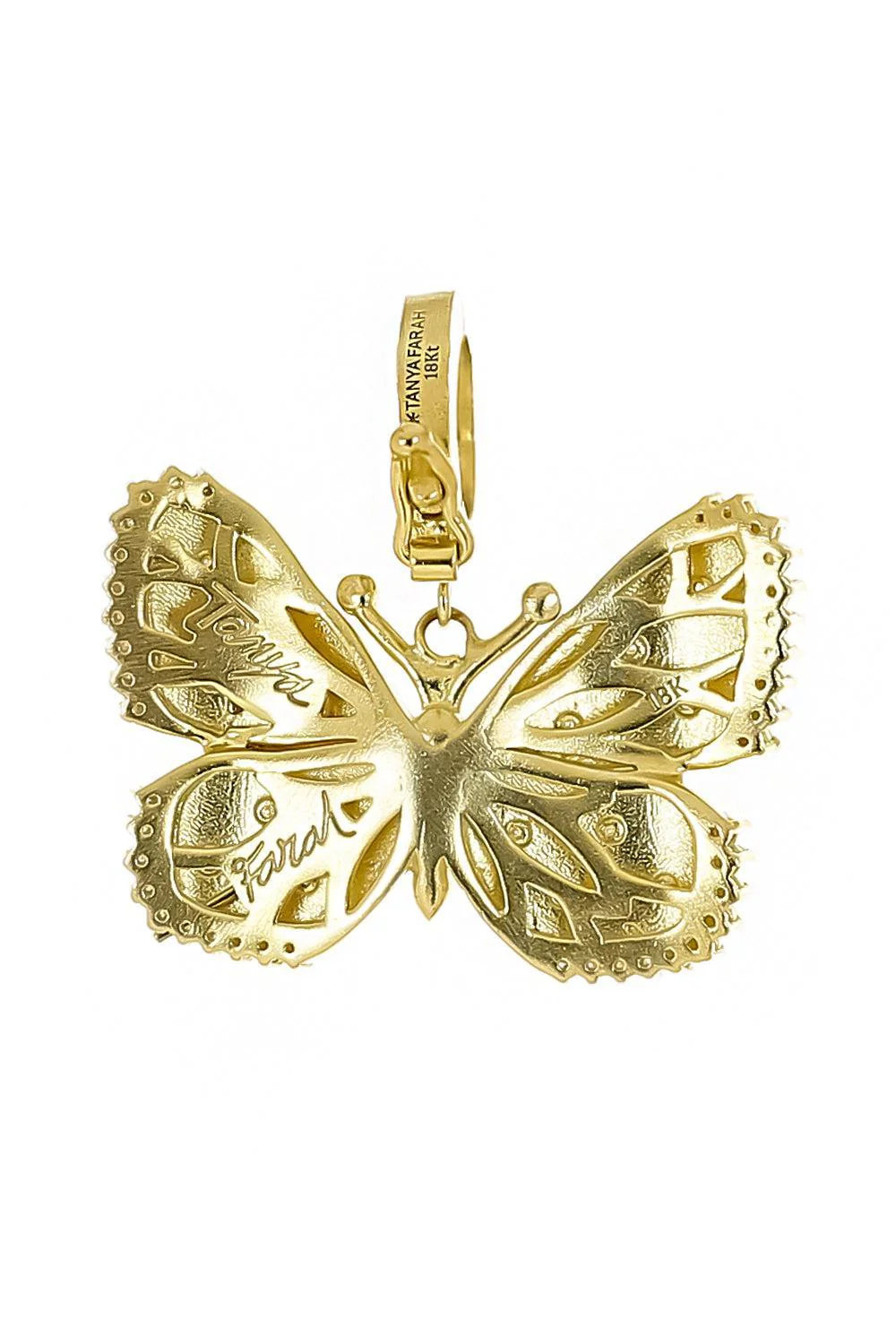 Scattered Diamond Kissing Butterfly Charm - Image 6