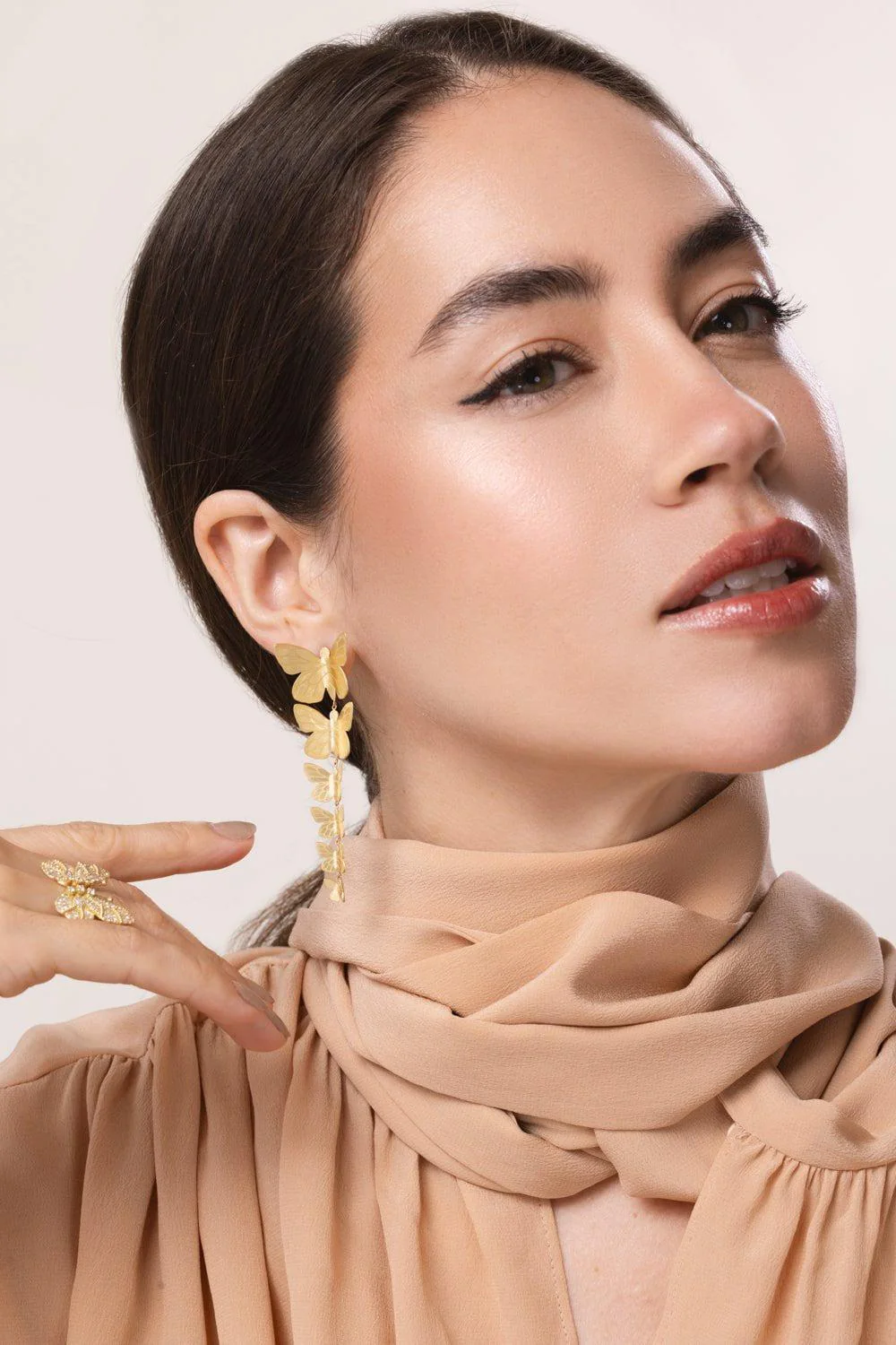 Six Cascading Butterfly Earrings - Image 4
