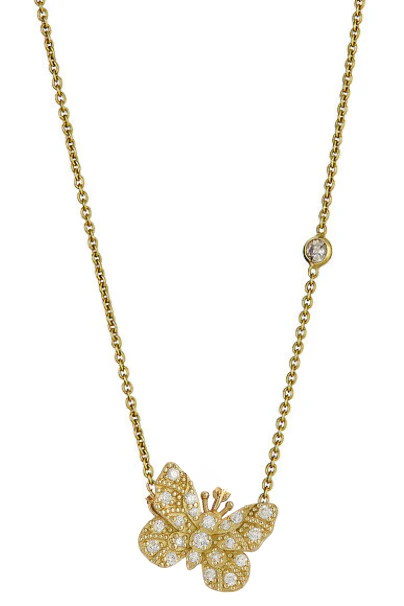Small Diamond Butterfly Necklace