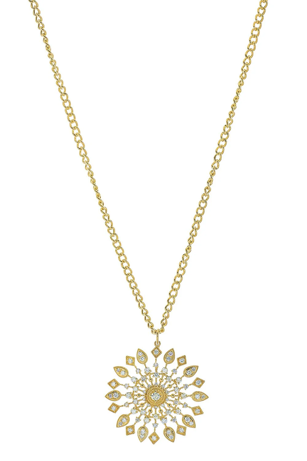 Sunburst Diamond Necklace