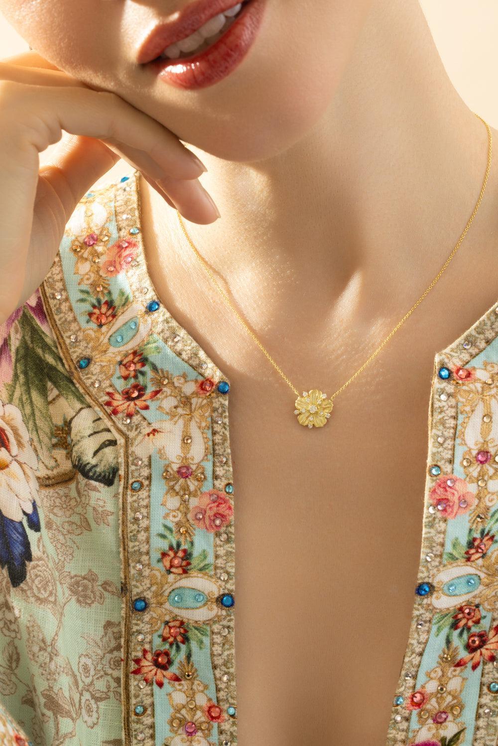 Tala Diamond Jasmine Bloom Pendant - Image 4